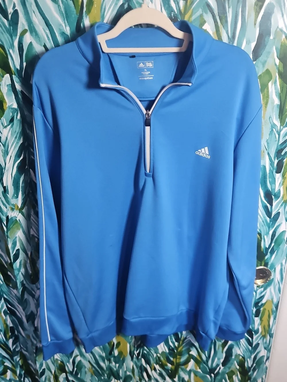 Adidas Golf Men’s Bright Blue Half-Zip Pullover Sweater - Size XL